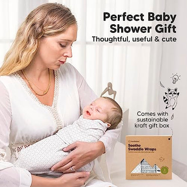 KeaBabies 3-Pack Organic Baby Swaddle Sleep Sacks - Newborn Swaddle Sack, Ergonomic Baby Swaddles 0-3 Months, Swaddles for Newborns, Baby Sleep Sack,Baby Swaddle Blanket Wrap,Baby Essentials (Nordic)
