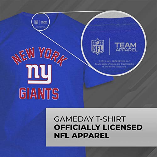 Team Fan Apparel NFL Adult Gameday T-Shirt - Cotton Blend - Tagless - Semi-Fitted - Unleash Your Team Spirit During Game Day (New York Giants - Blue, Adult Medium)