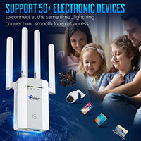 2023 Superboost WiFi Extender Signal Booster Long Range up to 9985sq.ft and 55+ Devices, Wireless Internet Repeater and Signal Amplifier, WAN/LAN Port,4X Faster Access Point,1-Tap Setup