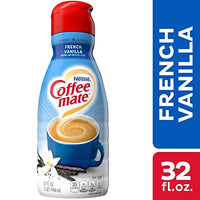 Coffee-Mate Liquid Coffee Creamer - Two (2) 32Fl oz Bottles of Smooth and Creamy, Coffee Creamer plus One Authentic CureCor Collective Sticker! (French Vanilla)