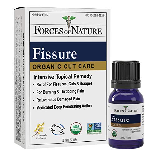 Forces of Nature – Natural, Organic Fissure Care (11ml) Non GMO, Soothe and Relieve Burning, Throbbing, Stinging, Itchy, Bleeding Tissue Caused by Fissures or Hemorrhoids (Packaging May Vary)