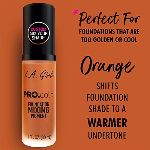 L.A. Girl Pro Matte Mixing Pigment, Orange, 1 Fluid Ounce