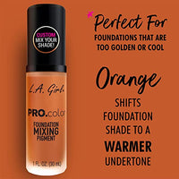 L.A. Girl Pro Matte Mixing Pigment, Orange, 1 Fluid Ounce