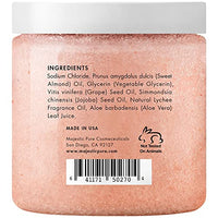 MAJESTIC PURE Himalayan Salt Body Scrub with Lychee Oil, Exfoliating Salt Scrub to Exfoliate & Moisturize Skin, Deep Cleansing - 10 oz