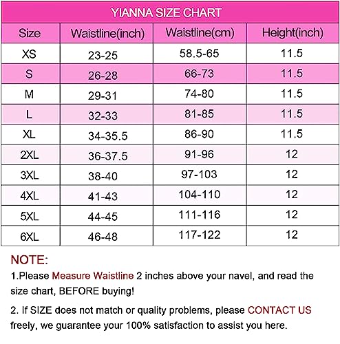 YIANNA Waist Trainer for Women Tummy Control Latex Underbust Waist Cincher Corset Sport Girdle Hourglass Body Shaper,(Black, M)