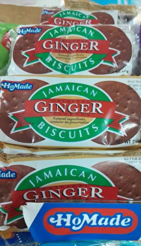 Jamaican Homade Biscuits (Duplex, Ginger Biscuits, Tea Biscuit) 6 Pack (Jamaican Ginger Homade Biscuits)