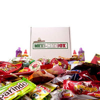 Mexi-Mix Box Mexican Candy Assortment. 86 count. Care Package Variety of Spicy Candy Box Gift Bulk Dulces Mexicanos Snack Include: Obleas Duvalin Lucas Vero Mango Pulparindo Pelon Pelo Rico