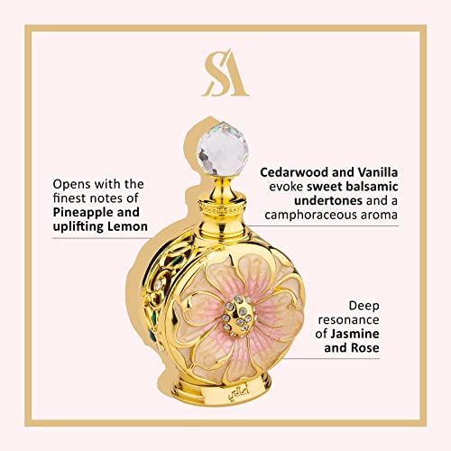 Swiss Arabian Amaali for Women - Woody, Fruity Gourmand Concentrated Perfume Oil - Luxury Fragrance From Dubai - Long Lasting Artisan Perfume With Notes Of Pineapple, Jasmine, Rose, Vanilla - 0.5 Oz