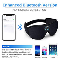 Sleep Headphones, Bluetooth 5.0 Wireless 3D Eye Mask, Lightimetunnel Washable Sleeping Headphones for Side Sleepers With Adjustable Ultra Thin Stereo Speakers Microphone Hands Free for Insomnia Travel