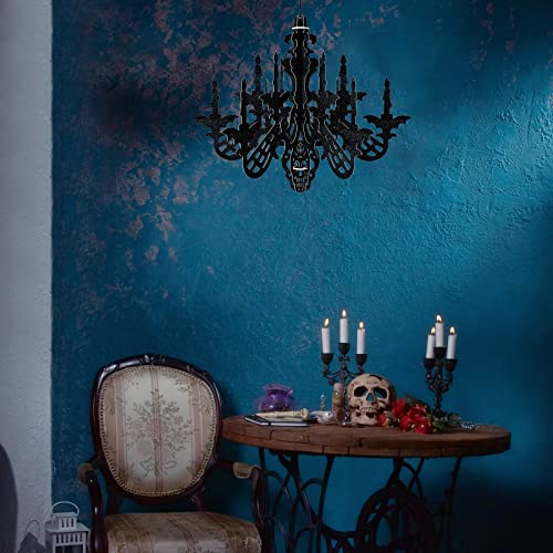 MIAHART 2 Pack Halloween Haunted House Hanging Decoration 14 Inch Glitter Chandelier Swirl Ceiling Decor Set