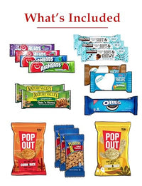 Snack Box Care Package Variety Pack (52 Count) Cookies Chips Candy Snacks Box for Office Meetings Schools Friends Family Military College Women Men Adult Kids Gifts Basket for Everyone