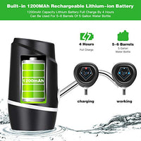 5 Gallon Electric Drinking Portable Water Dispenser, Universal USB Charging Water Bottle Pump For 2-5 Gallon With 2 Silicone