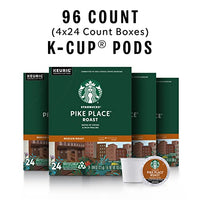 Starbucks K-Cup Coffee Pods—Medium Roast Coffee—Pike Place Roast for Keurig Brewers—100% Arabica—4 boxes (96 pods total)