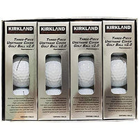 Kirkland Signature Three-Piece Urethane Cover Golf Ball v2.0 Performance + Total of 24 Balls, White