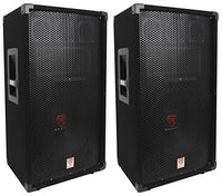 Rockville (2) RSG12 12 3-Way 1000 Watt 8-Ohm Passive DJ/Pro Audio PA Speaker