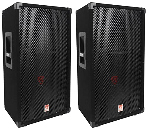 Rockville (2) RSG12 12 3-Way 1000 Watt 8-Ohm Passive DJ/Pro Audio PA Speaker