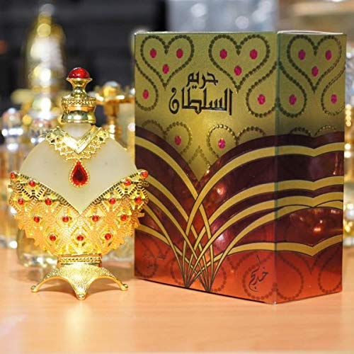 KHADLAJ PERFUMES Hareem Al Sultan Concentrated Perfume Oil Gold for Women, 1.18 Ounce (Floral,Fresh,Sandalwood)