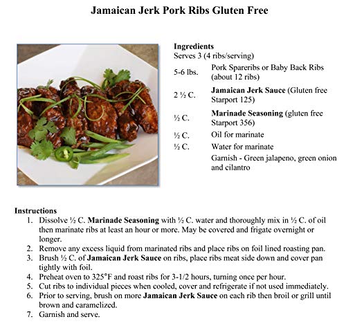 Starport Foods Jamaican Jerk Sauce - Gluten Free, Vegetarian 1 gallon, NET WT 8.7 LB, (139 OZ)