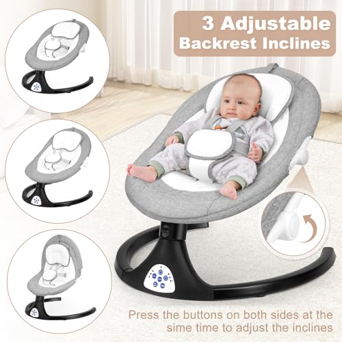 kmaier Electric Baby Swing for Infants Baby Rocker for Infants with 5 Mega Mart Center