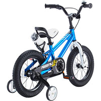 Royalbaby Kids Bike Boys Girls Freestyle BMX Bicycle with Training Wheels Kickstand Gifts for Children Bikes 16 Inch Blue
