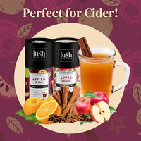 Lush Wine Mix, Holiday Spiced Wine, Makes 8+ Drinks, Organic Cocktail Mixers, Mocktails Non-Alcoholic Drinks, Mulled Apple Cider, Traditional Mulling Spices, Instant, Gluhwein, Sachet Bag - 1 Pack