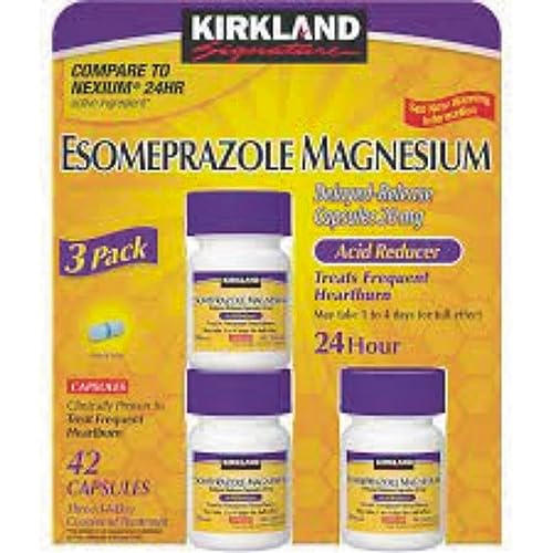 Kirkland Signature Esomeprazole Magnesium Acid Reducer 42 Capsules 20mg Delayed Release