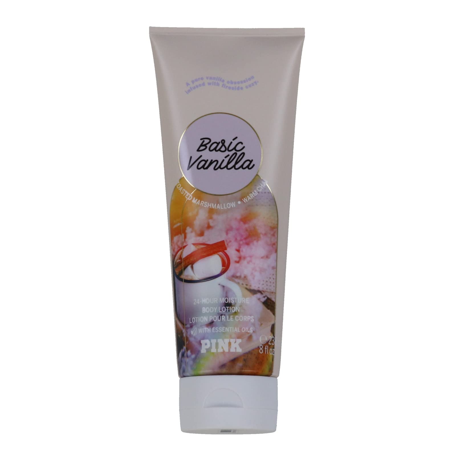 Victoria's Secret Pink Fragrance Lotion (Basic Vanilla), 8 Fl Oz (Pack of 1)
