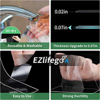 EZlifego Double Sided Tape Heavy Duty, Extra Large Nano Adhesive Tape, Clear Mounting Picture Hanging Adhesive Strips,Removable Wall Tape Sticky Poster Tape Decor Carpet Tape(9.85FT)