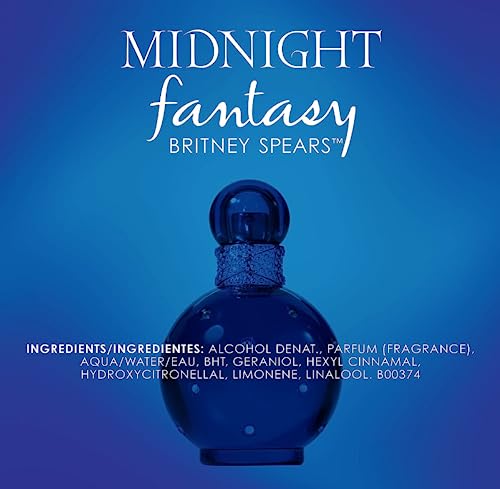 Britney Spears Women's Perfume, Midnight Fantasy, Eau De Parfum EDP Spray for Women, 1 Fl Oz