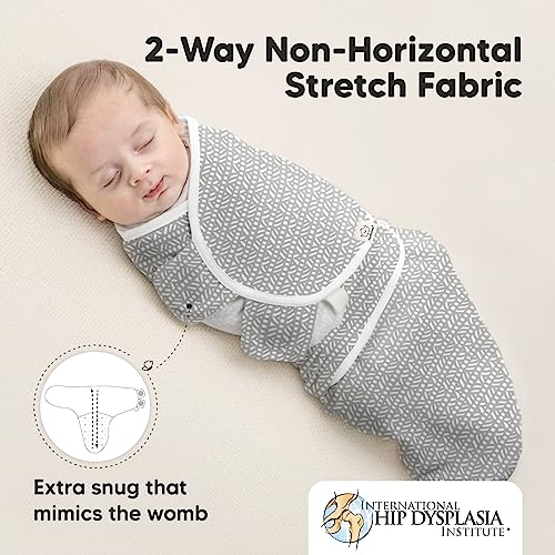 KeaBabies 3-Pack Organic Baby Swaddle Sleep Sacks - Newborn Swaddle Sack, Ergonomic Baby Swaddles 0-3 Months, Swaddles for Newborns, Baby Sleep Sack,Baby Swaddle Blanket Wrap,Baby Essentials (Nordic)