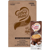 Nestle Coffee Mate Coffee Creamer, Cafe Mocha, Liquid Creamer Singles, Non Dairy, No Refrigeration, Box of 50 Singles (Pack of 4)