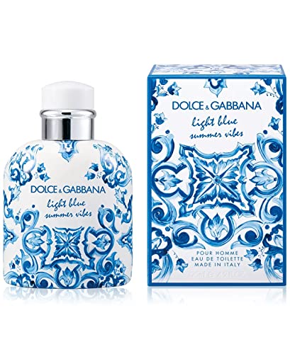 Dolce & Gabbana Light Blue Summer Vibes Eau de Toilette for Men, 4.2 Oz