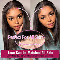 hersmile Straight Bob Wigs Human Hair Wigs For Black Women 13x4 Straight Lace Front Wigs Human Hair Lace Front Wigs Pre Plucked HD Lace Frontal Wigs 180% Density Short Bob Wigs Natural Color 10 inch