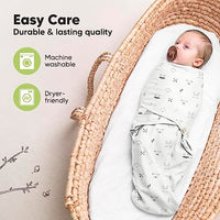 KeaBabies 3-Pack Organic Baby Swaddle Sleep Sacks - Newborn Swaddle Sack, Ergonomic Baby Swaddles 0-3 Months, Swaddles for Newborns, Baby Sleep Sack,Baby Swaddle Blanket Wrap,Baby Essentials (Nordic)