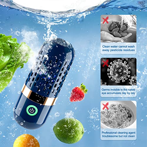 Fruit Vegetable Cleaner Home Gadgets, Fruit Cleaner Device, Portable Veggie Purifier Device, Food Cleaning Machine Purification for Wash Rice Tableware Fruits