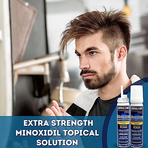 KIRKLAND Minoxidil Topical Aerosol 5% Foam - Minoxidil For Men Hair Loss Regrowth Treatment - Monoxide for Men Hair - 2.11oz