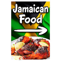 Jamaican Food Economy A-Frame Sign 24" Wide by 36" Tall (Made in The USA)