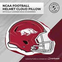 Northwest NCAA Helmet Super Soft Football Pillow - 16" - Decorative Pillows for Sofa or Bedroom - Perfect for Game Day (Arkansas Razorbacks - Red)