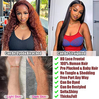 Deep Wave Lace Front Wigs Human Hair 13X4 HD Transparent Deep Curly Human Hair Lace Front Wigs for Women 180% Density Glueless Lace Frontal Wigs Human Hair Pre Plucked with Baby Hair (28 Inch)