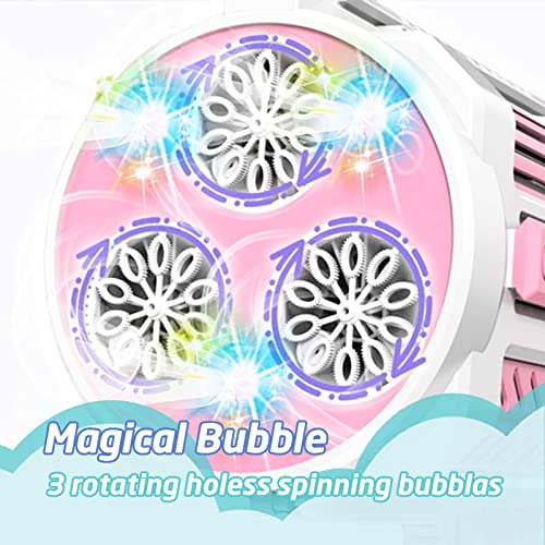 VERSDITAS Automatic Gatling Bubble Gun,That Produces Thousands of Bubbles per Minute, Suitable for Children and Adults and Perfect for Indoor and Outdoor Birthday Parties for Girl Boy