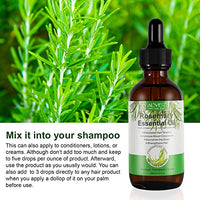 Rosemary Essential Oil for Hair Growth, 100% Pure Organic Rosemary Oil for Eyebrow and Eyelash, Nourishes The Scalp, Improves Blood Circulation,Rid of Itchy & Dry Scalp, Hair Loss Treatment 60ml