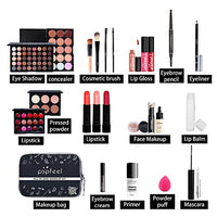 FantasyDay All in One Professional Makeup Kit for Women Girls Holiday Makeup Gift Sets Xmas Essential Bundle Include Eyeshadow Palette Lipstick Blush Concealer Eyeliner Mascara Brush Eyebrow Pencil