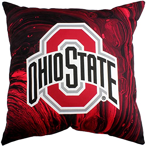 Ohio State Buckeyes 2 Sided Color Swept Decorative Pillow, 16", Made in The USA