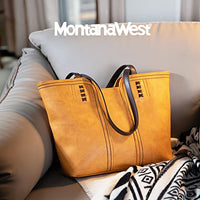 Montana West Tote Bag for Women Top Handle Satchel Purse Oversized Shoulder Handbag Hobo Bags Yellow Christmas Gift MWC-118YL