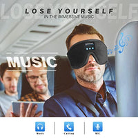 Sleep Headphones, Bluetooth 5.0 Wireless 3D Eye Mask, Lightimetunnel Washable Sleeping Headphones for Side Sleepers With Adjustable Ultra Thin Stereo Speakers Microphone Hands Free for Insomnia Travel