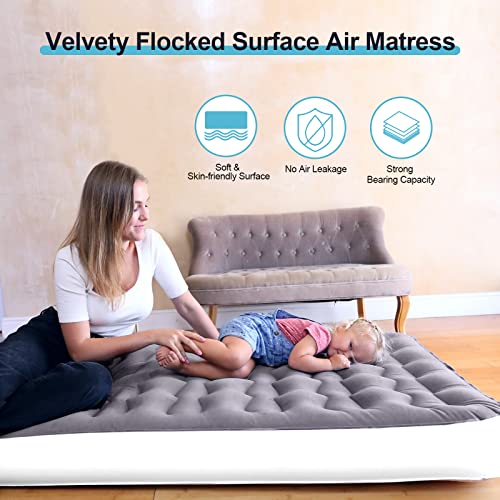 CAMULAND Air Mattress, Camping Inflatable Mattress Lightweight Inflatable Bed Air Mattress for Home, Travel, RV Tent and SUV Truck