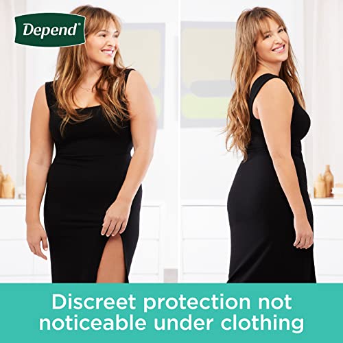 Depend Fresh Protection Adult Incontinence Underwear for Women (Formerly Depend Fit-Flex), Disposable, Maximum, Large, Blush, 72 Count (2 Packs of 36), Packaging May Vary