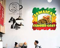 Food Truck Decals Jamaican Curried Goat Concession Restaurant Die-Cut Vinyl Sticker & Sign 10 in on Longest Side