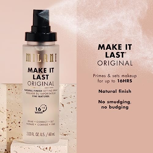 Milani Make It Last Original - Natural Finish 3-in-1 Setting Spray and Primer- Prime + Correct + Set Makeup Finishing Spray - Long Lasting Makeup Primer and Spray (2.03 Fl. Oz.)