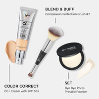 IT Cosmetics Your Skin But Better CC+ Cream, Light Medium (C) - Color Correcting Cream, Full-Coverage Foundation, Hydrating Serum & SPF 50+ Sunscreen - Natural Finish - 1.08 fl oz